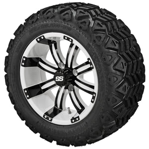 LSI 12" Casino White & Black Wheel and Lifted Tire Combo