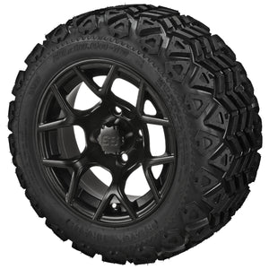 LSI 12" Ninja Matte Black Wheel and Lifted Tire Combo