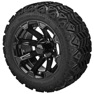 LSI 12" Viking Gloss Black Wheel and Lifted Tire Combo