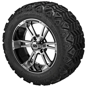 LSI 12" Raptor Black & Machined Wheel and Lifted Tire Combo