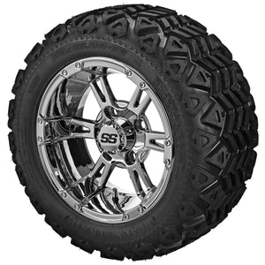 LSI 12" Raptor Mirror Wheel and Lifted Tire Combo