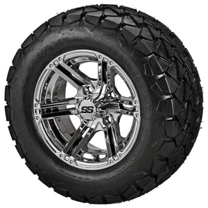 LSI 12" Yukon Mirror Wheel and Lifted Tire Combo (Centered)