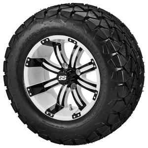 LSI 12" Casino White & Black Wheel and Lifted Tire Combo