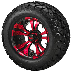 LSI 12" Warlock Black & Red Wheel and Lifted Tire Combo