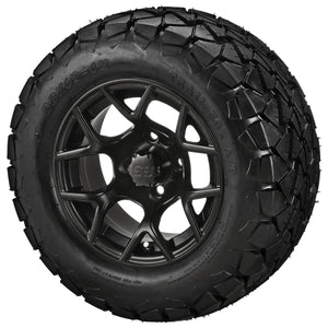 LSI 12" Ninja Matte Black Wheel and Lifted Tire Combo