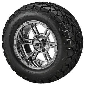 LSI 12" Raptor Mirror Wheel and Lifted Tire Combo