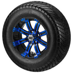 LSI 12" Casino Black & Blue Wheel and Lifted Tire Combo