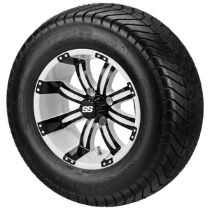 LSI 12" Casino White & Black Wheel and Lifted Tire Combo