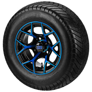 LSI 12" Ninja Black & Blue Wheel and Lifted Tire Combo