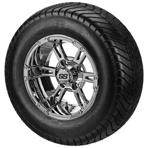 LSI 12" Raptor Mirror Wheel and Lifted Tire Combo