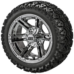 LSI 12" Yukon Mirror Wheel and Lifted Tire Combo (Centered)