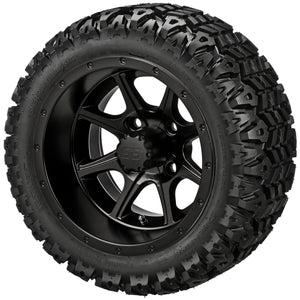 LSI 12" Azusa Matte Black Wheel and Lifted Tire Combo