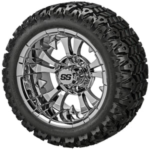 LSI 12" Warlock Mirror Wheel and Lifted Tire Combo