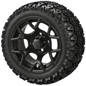 LSI 12" Ninja Matte Black Wheel and Lifted Tire Combo