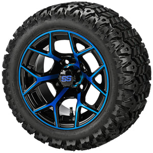 LSI 12" Ninja Black & Blue Wheel and Lifted Tire Combo