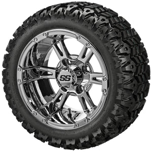 LSI 12" Raptor Mirror Wheel and Lifted Tire Combo