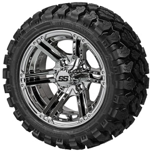 LSI 12" Yukon Mirror Wheel and Lifted Tire Combo (Centered)