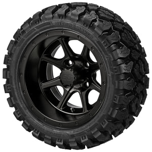 LSI 12" Azusa Matte Black Wheel and Lifted Tire Combo