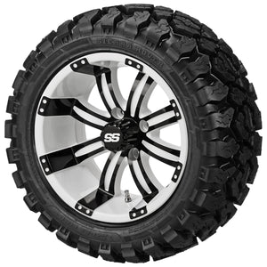 LSI 12" Casino White & Black Wheel and Lifted Tire Combo