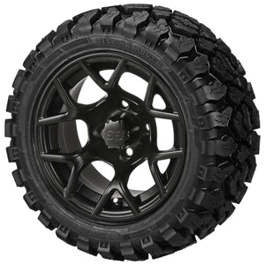 LSI 12" Ninja Matte Black Wheel and Lifted Tire Combo