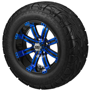 LSI 12" Casino Black & Blue Wheel and Lifted Tire Combo