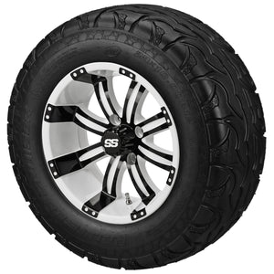 LSI 12" Casino White & Black Wheel and Lifted Tire Combo