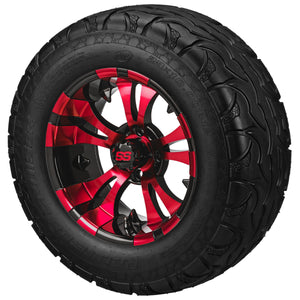 LSI 12" Warlock Black & Red Wheel and Lifted Tire Combo