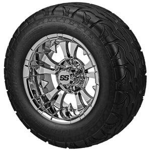 LSI 12" Warlock Mirror Wheel and Lifted Tire Combo