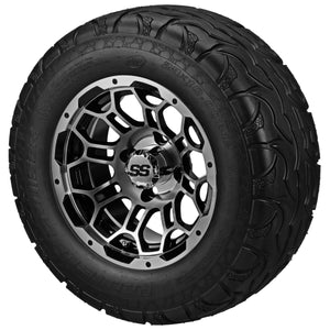 LSI 12" Hercules Black & Machined Wheel and Lifted Tire Combo