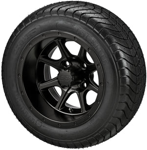 LSI 12" Azusa Matte Black Wheel and Low Profile Tire Combo