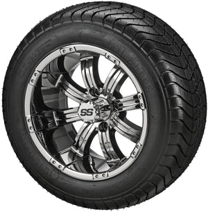 LSI 12" Casino Mirror Wheel and Low Profile Tire Combo