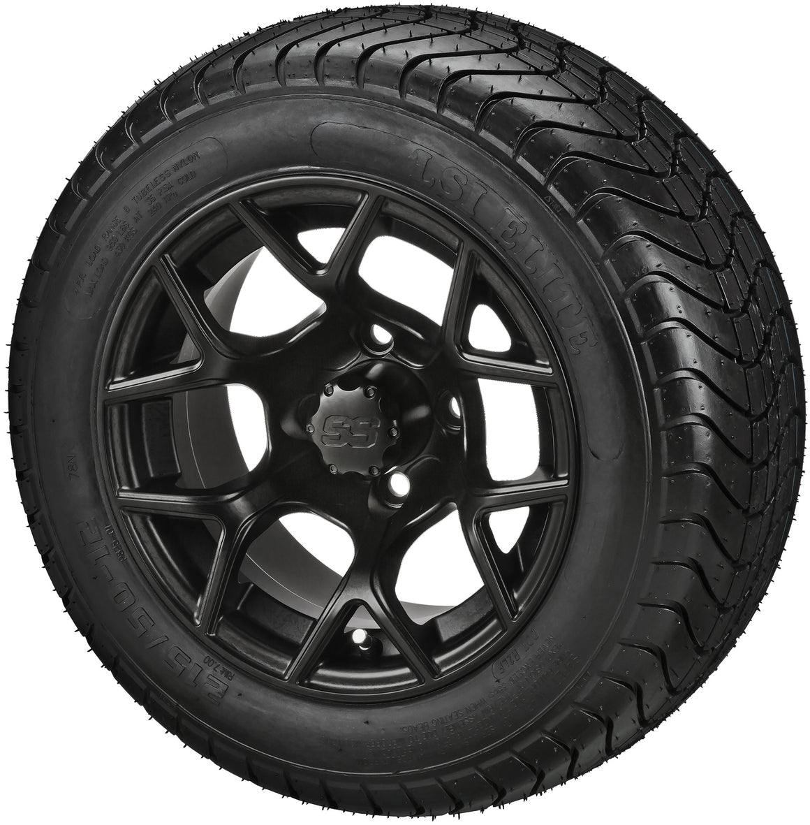 LSI 12" Ninja Matte Black Wheel and Low Profile Tire Combo