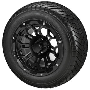 LSI 12" Hercules Gloss Black Wheel and Low Profile Tire Combo
