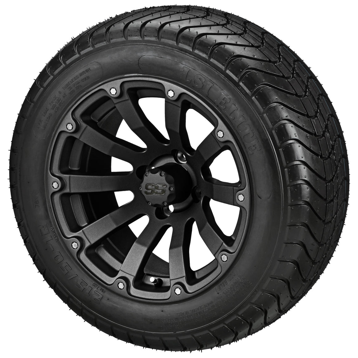 LSI 12" Beast Matte Black Wheel and Low Profile Tire Combo