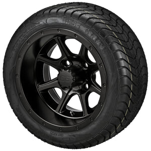 LSI 12" Azusa Matte Black Wheel and Low Profile Tire Combo