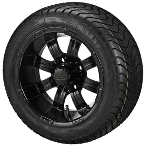 LSI 12" Casino Matte Black Wheel and Low Profile Tire Combo