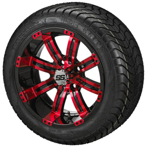 LSI 12" Casino Black & Red Wheel and Low Profile Tire Combo