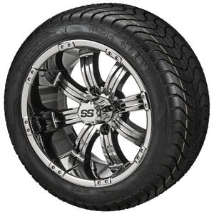 LSI 12" Casino Mirror Wheel and Low Profile Tire Combo