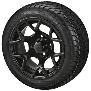 LSI 12" Ninja Matte Black Wheel and Low Profile Tire Combo