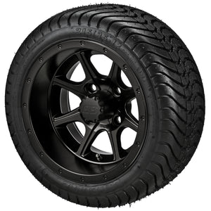 LSI 12" Azusa Matte Black Wheel and Low Profile Tire Combo