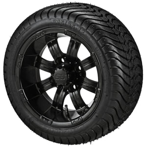 LSI 12" Casino Matte Black Wheel and Low Profile Tire Combo