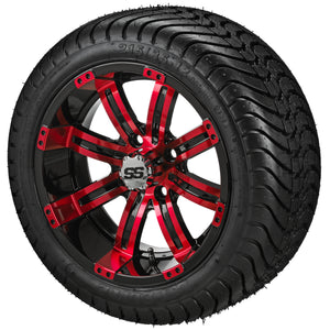 LSI 12" Casino Black & Red Wheel and Low Profile Tire Combo