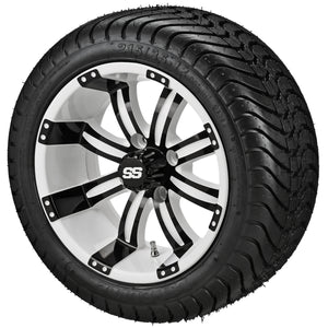 LSI 12" Casino White & Black Wheel and Low Profile Tire Combo