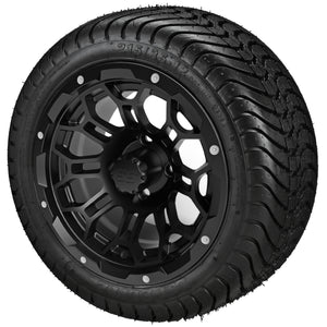 LSI 12" Hercules Gloss Black Wheel and Low Profile Tire Combo