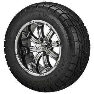 LSI 12" Casino Mirror Wheel and Low Profile Tire Combo