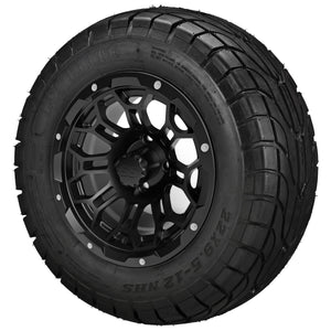 LSI 12" Hercules Gloss Black Wheel and Low Profile Tire Combo