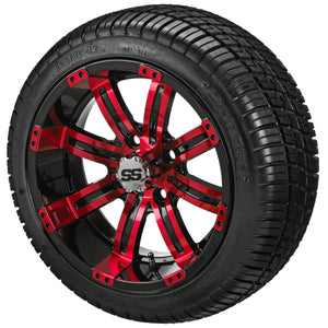 LSI 12" Casino Black & Red Wheel and Low Profile Tire Combo