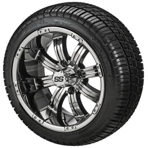 LSI 12" Casino Mirror Wheel and Low Profile Tire Combo