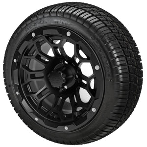 LSI 12" Hercules Gloss Black Wheel and Low Profile Tire Combo