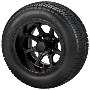 LSI 12" Azusa Matte Black Wheel and Low Profile Tire Combo